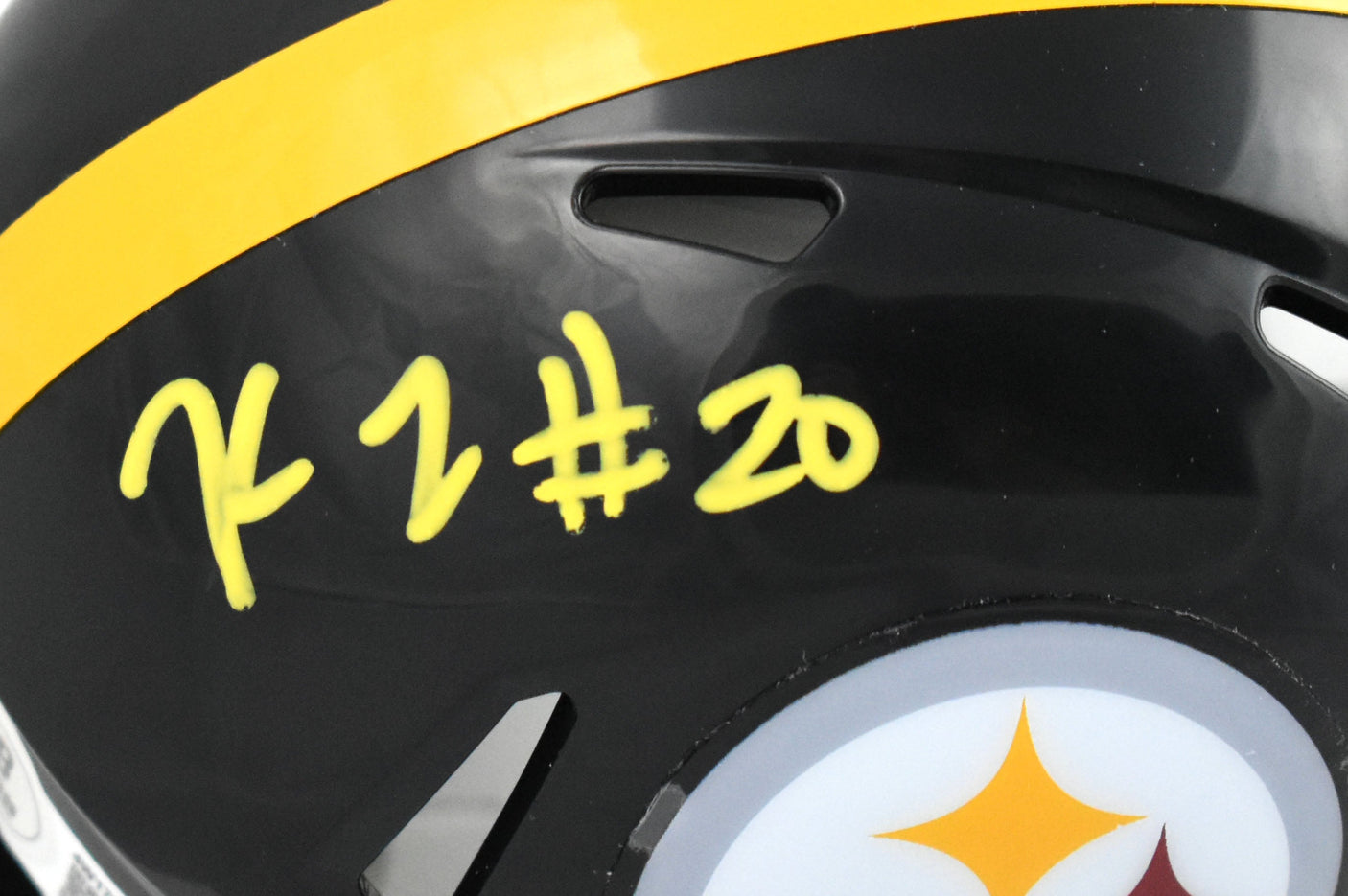 Kaleb Johnson Autographed Pittsburgh Steelers Speed Mini Helmet - Beckett W Holo