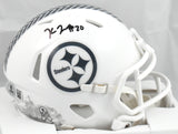 Kaleb Johnson Autographed Steelers Salute Speed Mini Helmet - Beckett W Hologram