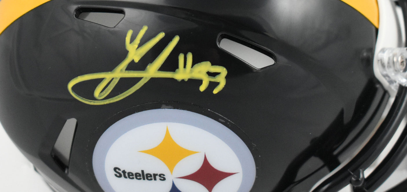 Jack Sawyer Signed Steelers Speed Mini Helmet - Beckett W Holo *yellow Bleeding