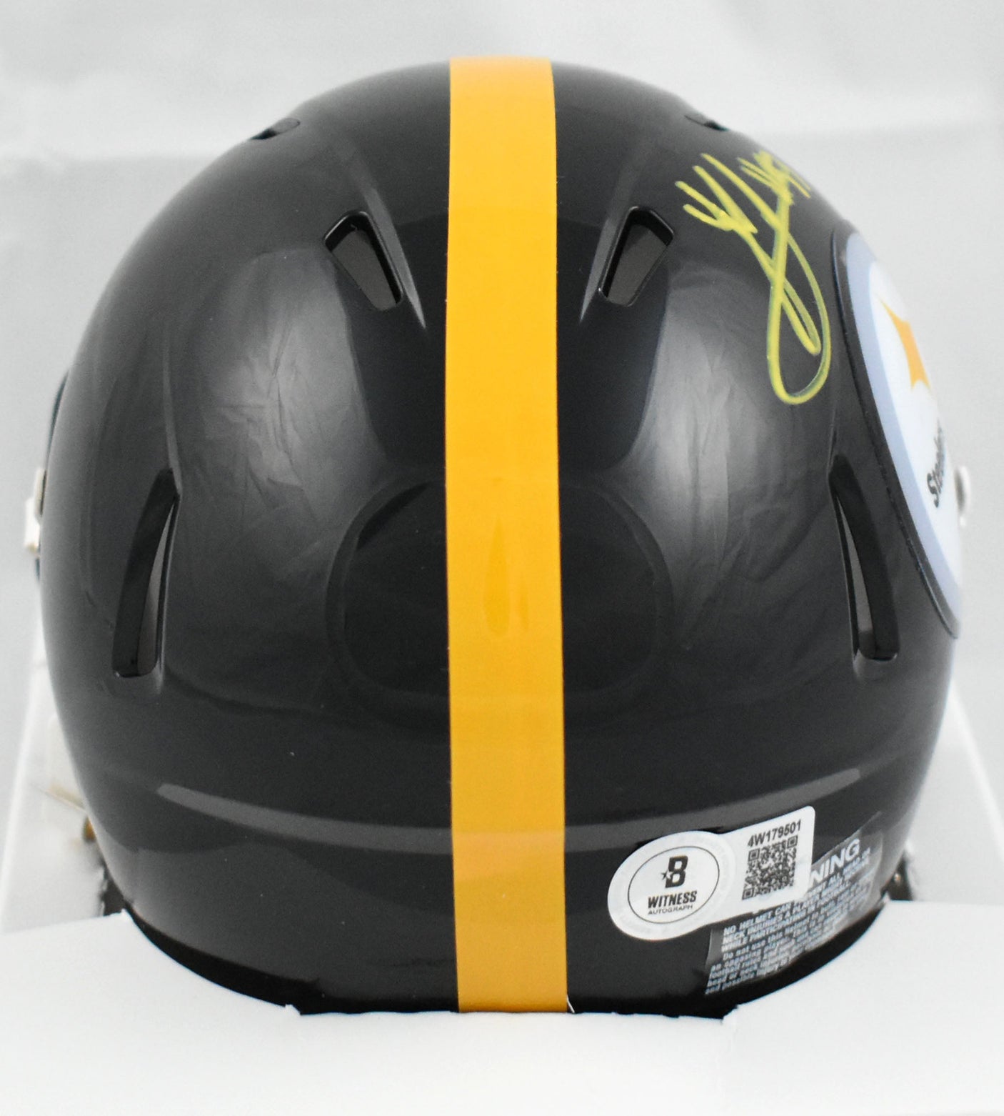 Jack Sawyer Signed Steelers Speed Mini Helmet - Beckett W Holo *yellow Bleeding