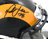 Marshall Faulk Autographed Rams 81-99 Speed Mini Helmet - Beckett W Holo *Black