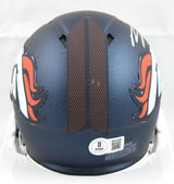 Bo Nix Autographed Denver Broncos Speed Mini Helmet - Beckett W Hologram
