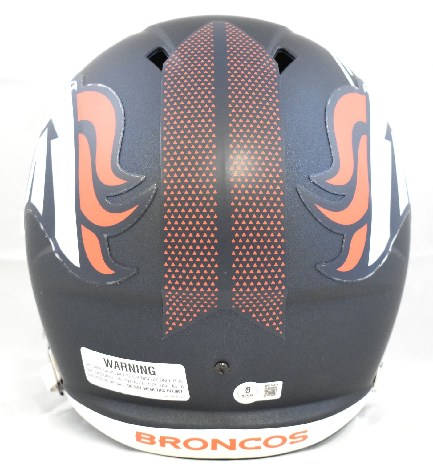 Bo Nix Autographed Denver Broncos F/S Speed Helmet - Beckett W Hologram *White