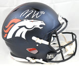 Bo Nix Autographed Denver Broncos F/S Speed Authentic Helmet - Beckett W Holo