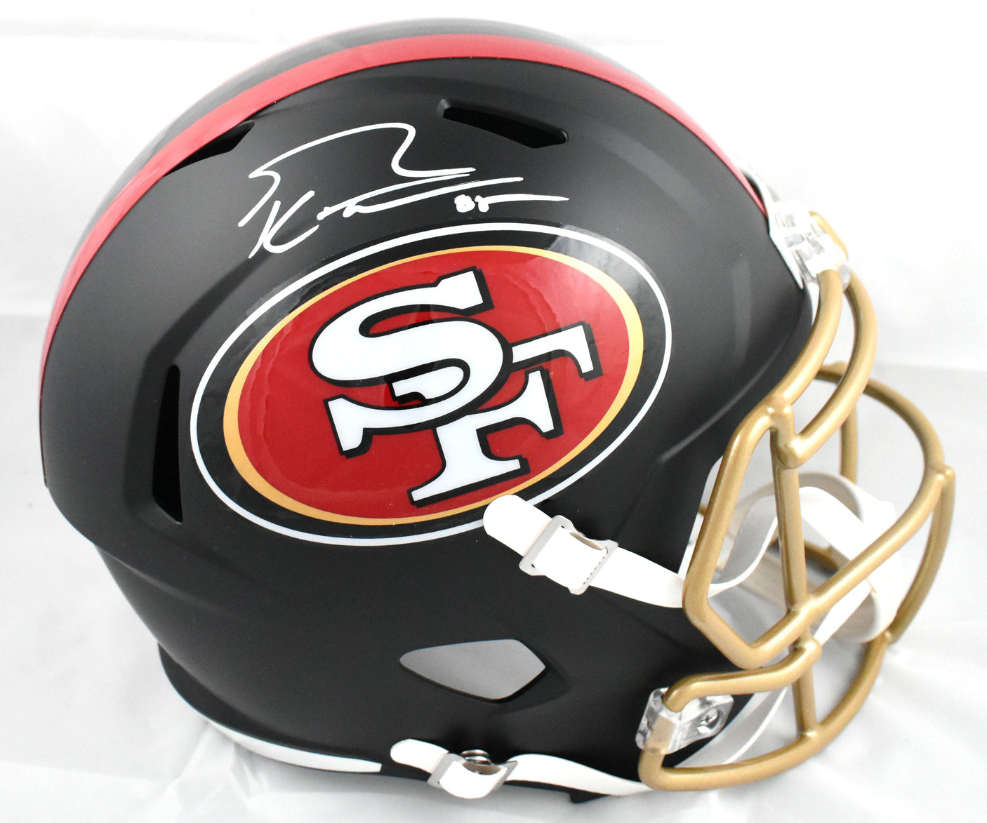 George Kittle Autographed 49ers F/S Rivalries 2025 Speed Helmet - Beckett W Holo