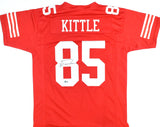 George Kittle Autographed Red Pro Style Jersey - Beckett W Hologram *Black