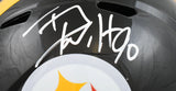T.J. Watt Autographed Pittsburgh Steelers F/S Speed Helmet Beckett W Holo *white