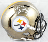 T.J. Watt Autographed Pittsburgh Steelers F/S Chrome Speed Helmet Beckett W Holo