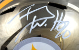 T.J. Watt Autographed Pittsburgh Steelers F/S Chrome Speed Helmet Beckett W Holo