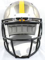 T.J. Watt Autographed Pittsburgh Steelers F/S Chrome Speed Helmet Beckett W Holo