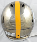 T.J. Watt Autographed Pittsburgh Steelers F/S Chrome Speed Helmet Beckett W Holo