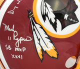 Mark Rypien Doug Williams Joe Theismann Signed Redskins F/S Helmet - JSA W