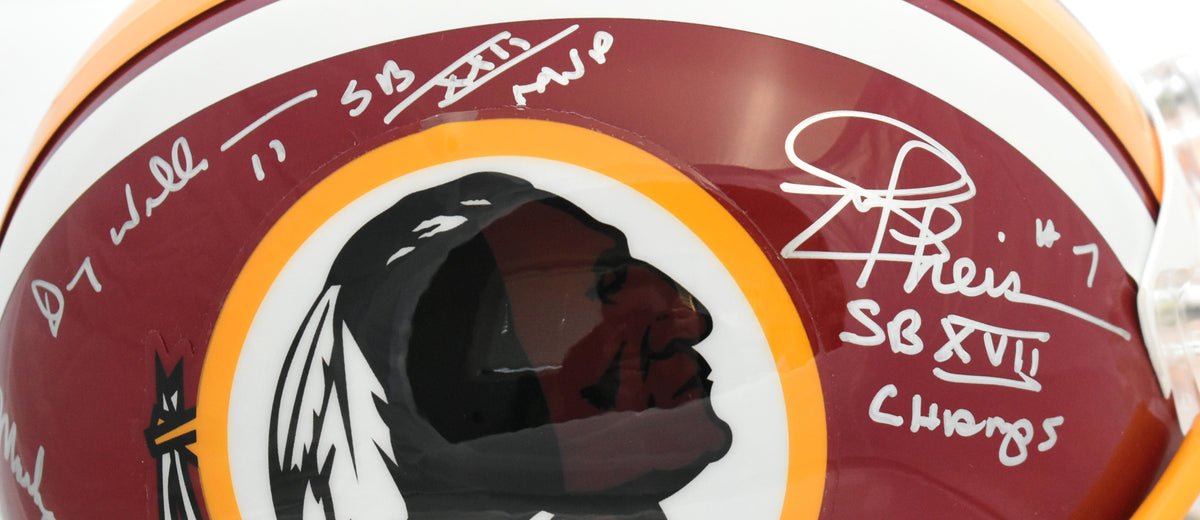 Mark Rypien Doug Williams Joe Theismann Signed Redskins F/S Helmet - JSA W