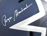 Roger Staubach Signed Cowboys F/S Amp Speed Helmet - Beckett W Holo *Back