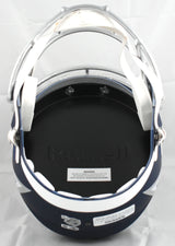 Roger Staubach Signed Cowboys F/S Amp Speed Helmet - Beckett W Holo *Back