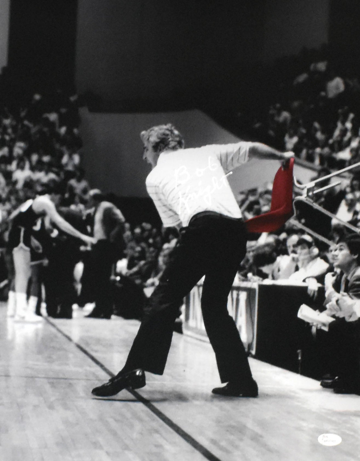 Bob Knight Autographed Indiana Hoosiers16x20 Chair Photo - JSA W *White