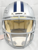 Roger Staubach Signed Cowboys F/S Speed Auth Helmet 2 insc. - Beckett W Holo