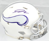 Jordan Addison Signed Vikings Alt 2024 Speed Mini Helmet - Beckett W Hologram