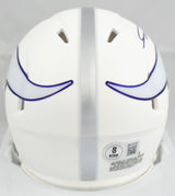 Jordan Addison Signed Vikings Alt 2024 Speed Mini Helmet - Beckett W Hologram