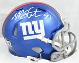 Michael Strahan Autographed New York Giants Speed Mini Helmet - Beckett W Holo