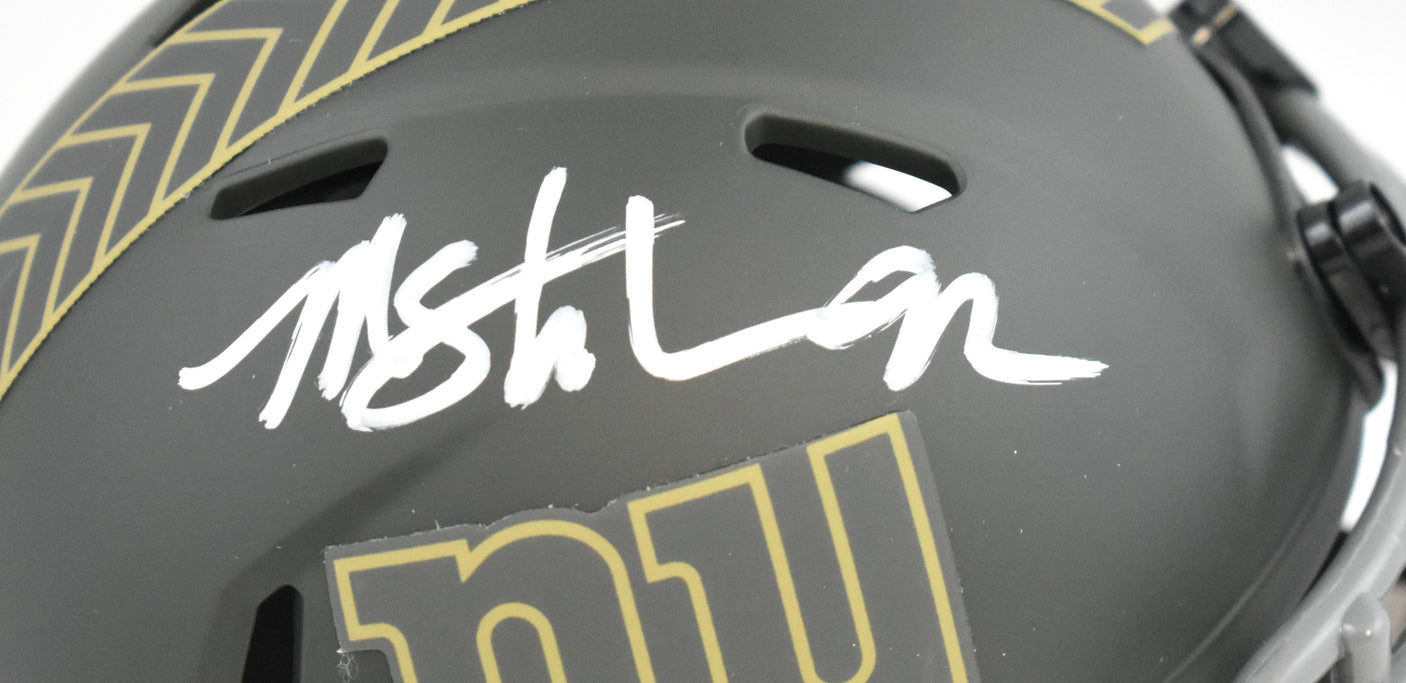 Michael Strahan Autographed Giants Salute 2025 Speed Mini Helmet -Beckett W Holo