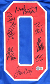 1980 Miracle on Ice Team USA Autographed Blue Pro Style Jersey 18 Sigs Beckett W