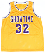 Magic Johnson Autographed Gold Pro Style Jersey - Beckett W Hologram *Silver