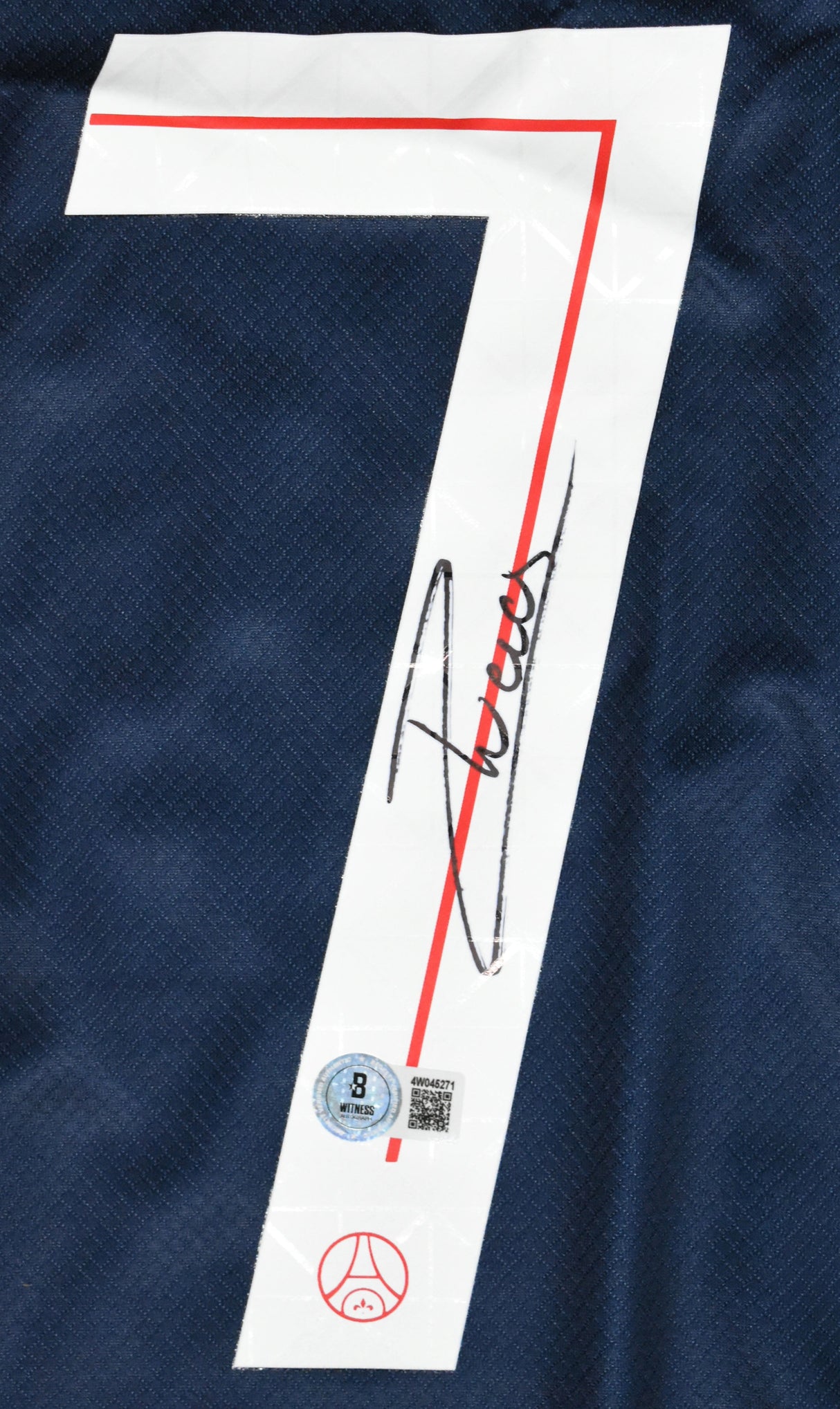 Joao Neves Autographed PSG Home Soccer Jersey #87 - Beckett W Holo *L