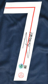 Joao Neves Autographed PSG Home Soccer Jersey #87 - Beckett W Holo *M