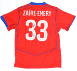 Warren Zaire-Emery Autographed PSG Red Third Soccer Jersey #33 Beckett W Holo *L