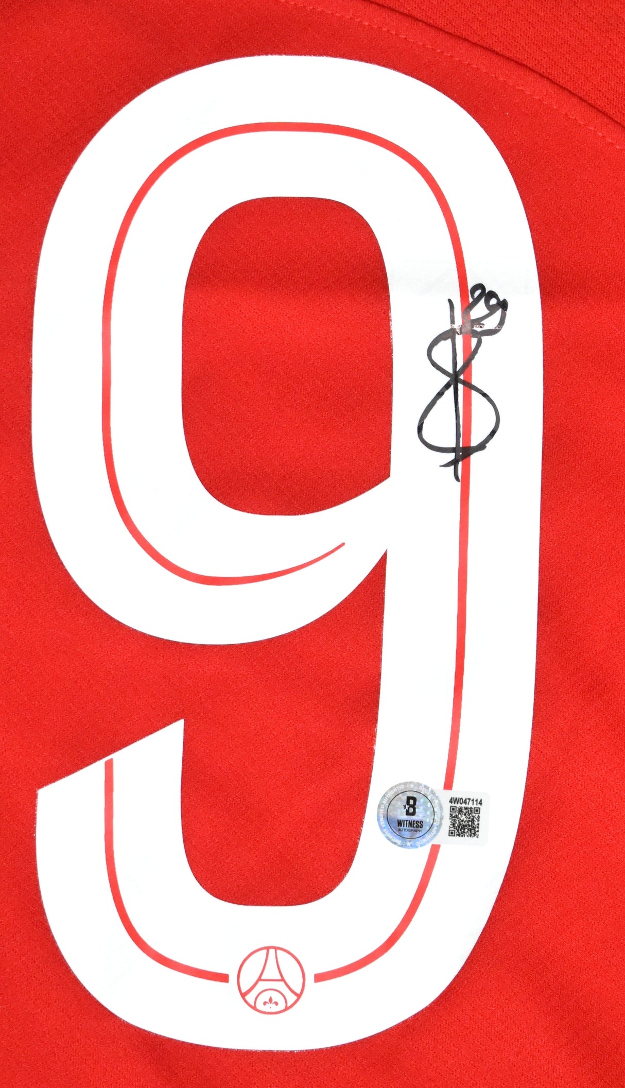Bradley Barcola Autographed PSG Red Third Soccer Jersey #29 - Beckett W Holo *M