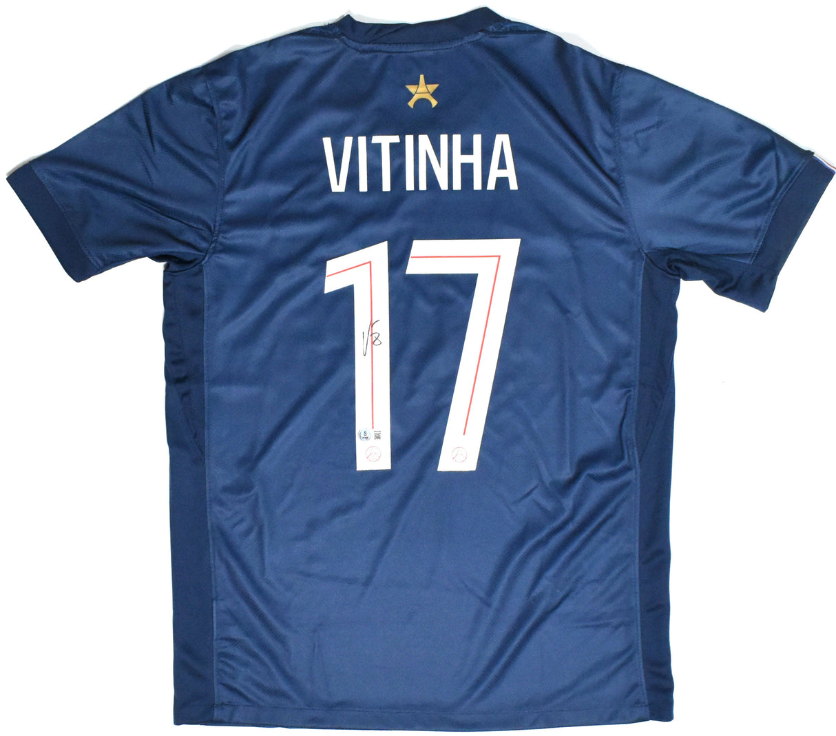 Vitinha Autographed PSG Home Soccer Jersey #29 - Beckett W Holo *M