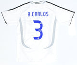 Roberto Carlos Autographed Real Madrid Home Soccer Jersey #3 - Beckett W Holo *M