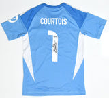 Thibaut Courtois Autographed Real Madrid Home Soccer Jersey #1 Beckett W Holo *M