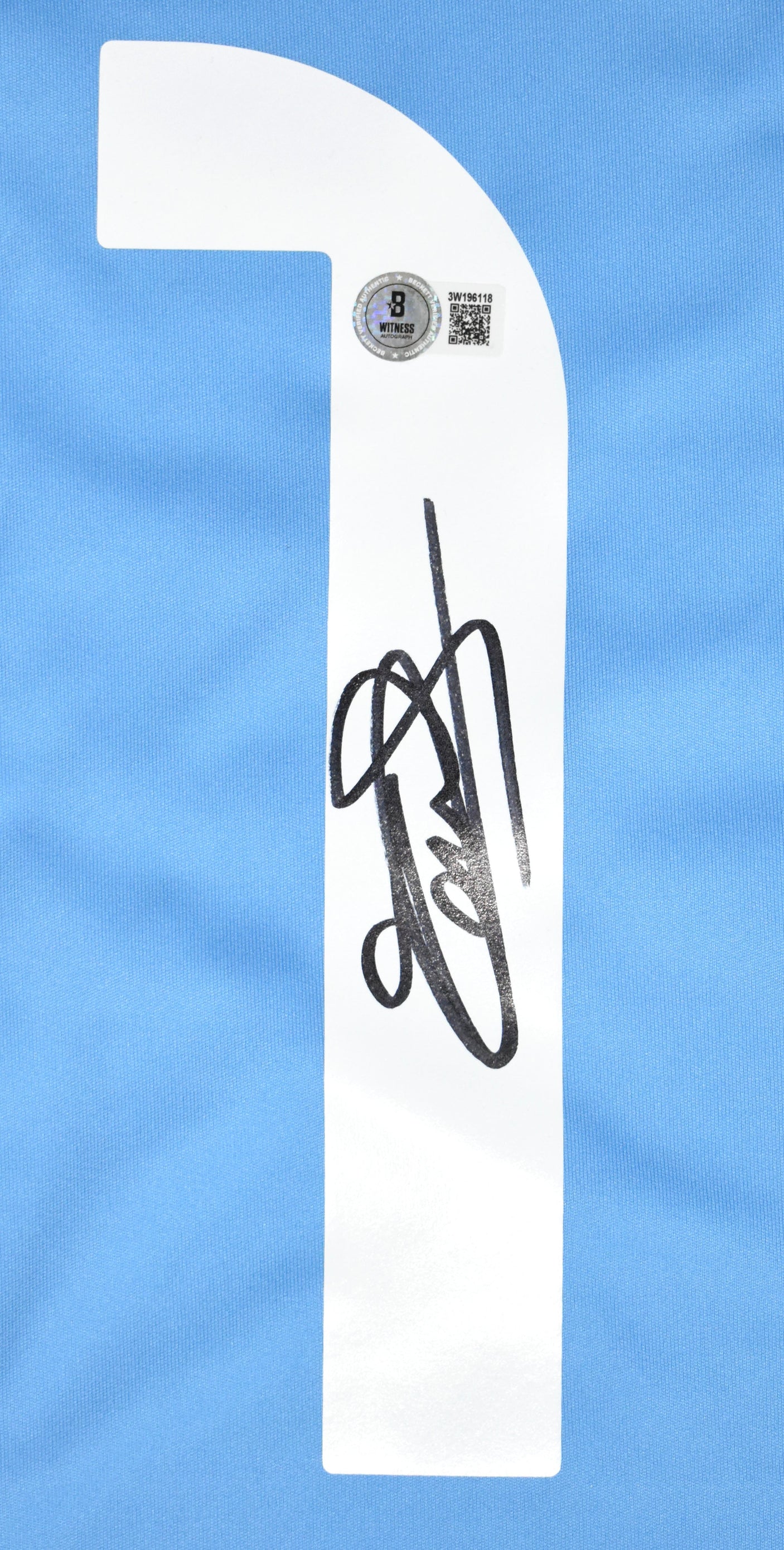 Thibaut Courtois Autographed Real Madrid Home Soccer Jersey #1 Beckett W Holo *M