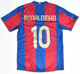 Ronaldinho Autographed Barcelona FC Home Soccer Jersey #10 - Beckett Holo *M