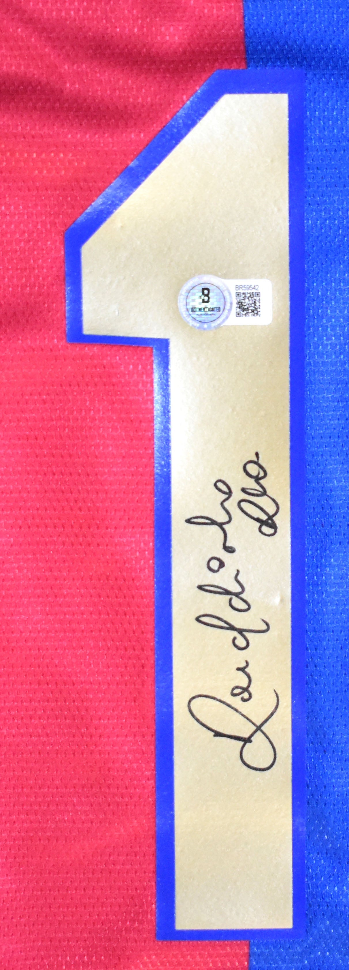 Ronaldinho Autographed Barcelona FC Home Soccer Jersey #10 - Beckett Holo *M