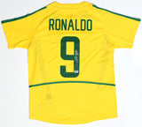 Ronaldo Autographed Brazil Home Soccer Jersey #9 - Beckett Holo *M