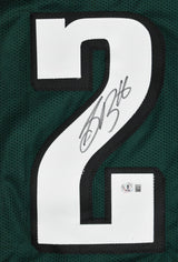 Saquon Barkley Autographed Green Pro Style Jersey - Beckett W Hologram *Black