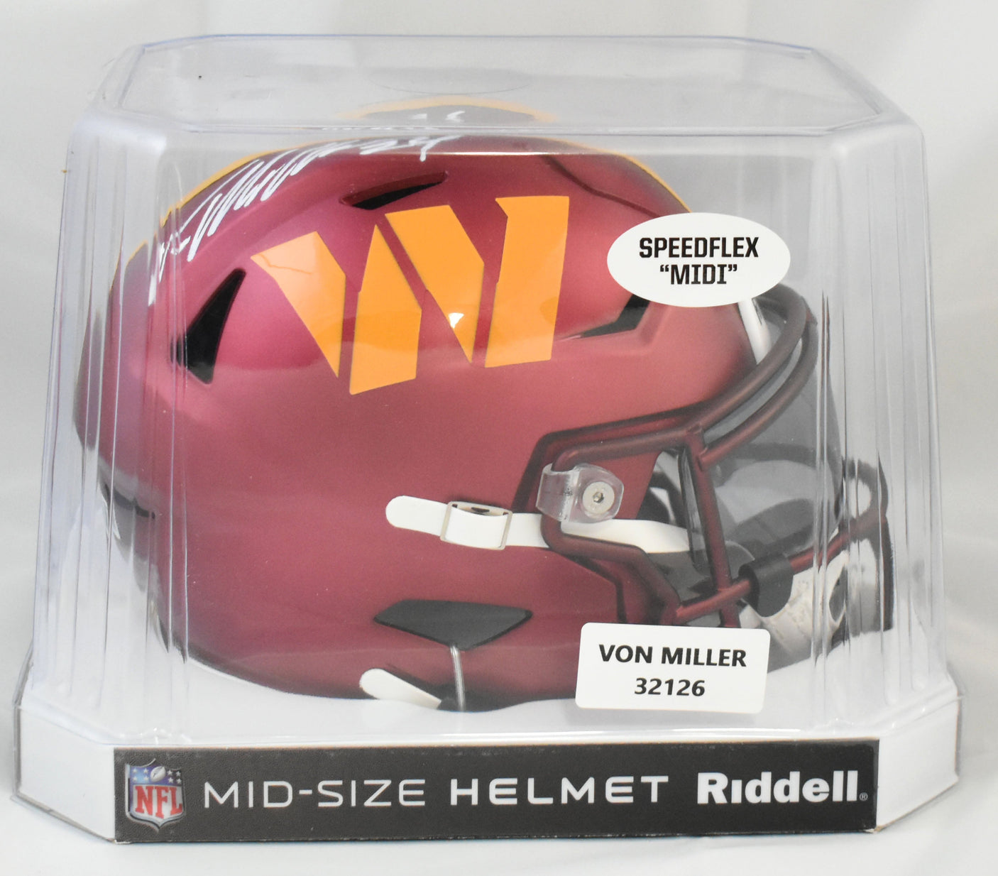 Von Miller Signed Washington Commanders Mid-Size SpeedFlex Helmet - Beckett W