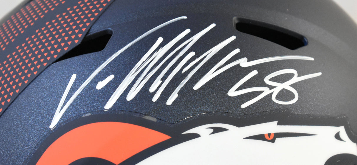 Von Miller Autographed Denver Broncos F/S Speed Helmet - Beckett W Hologram