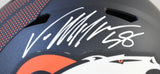 Von Miller Autographed Denver Broncos F/S Speed Helmet - Beckett W Hologram