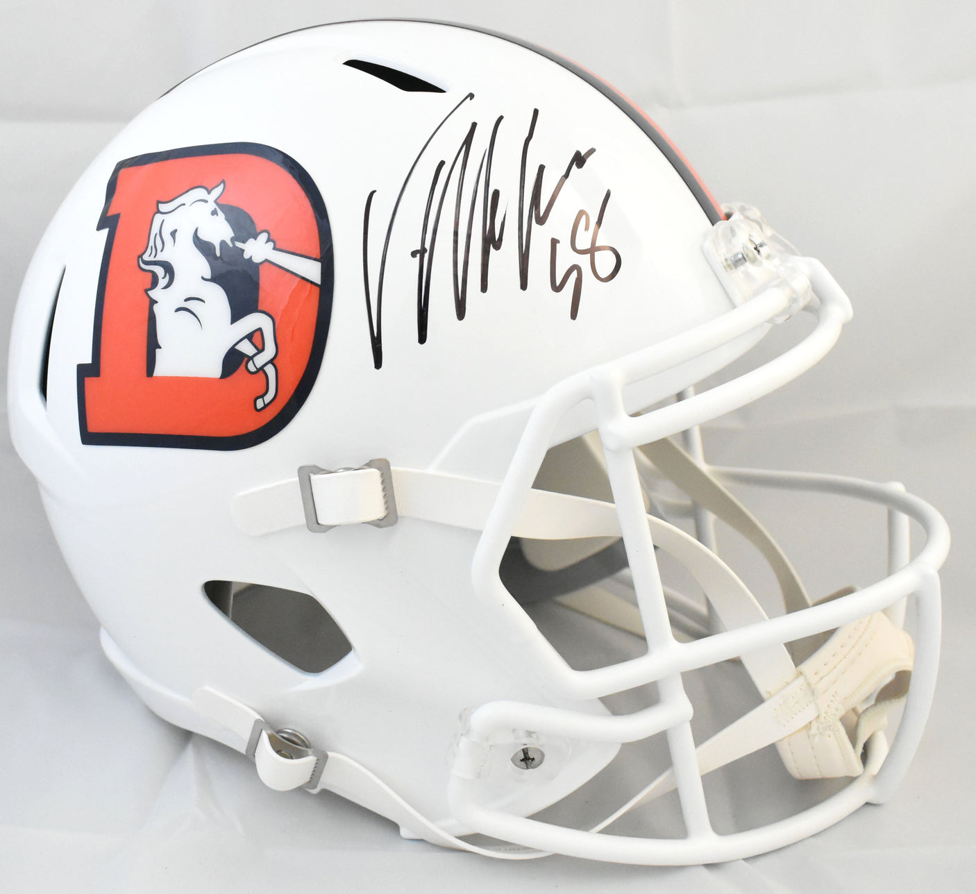 Von Miller Autographed Denver Broncos F/S Alt Speed Helmet - Beckett W Hologram