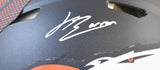 Jahdae Barron Signed Denver Broncos F/S Speed Authentic Helmet - Beckett W Holo