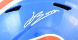 Jahdae Barron Autographed Denver Broncos F/S 75-96 Speed Helmet - Beckett W Holo