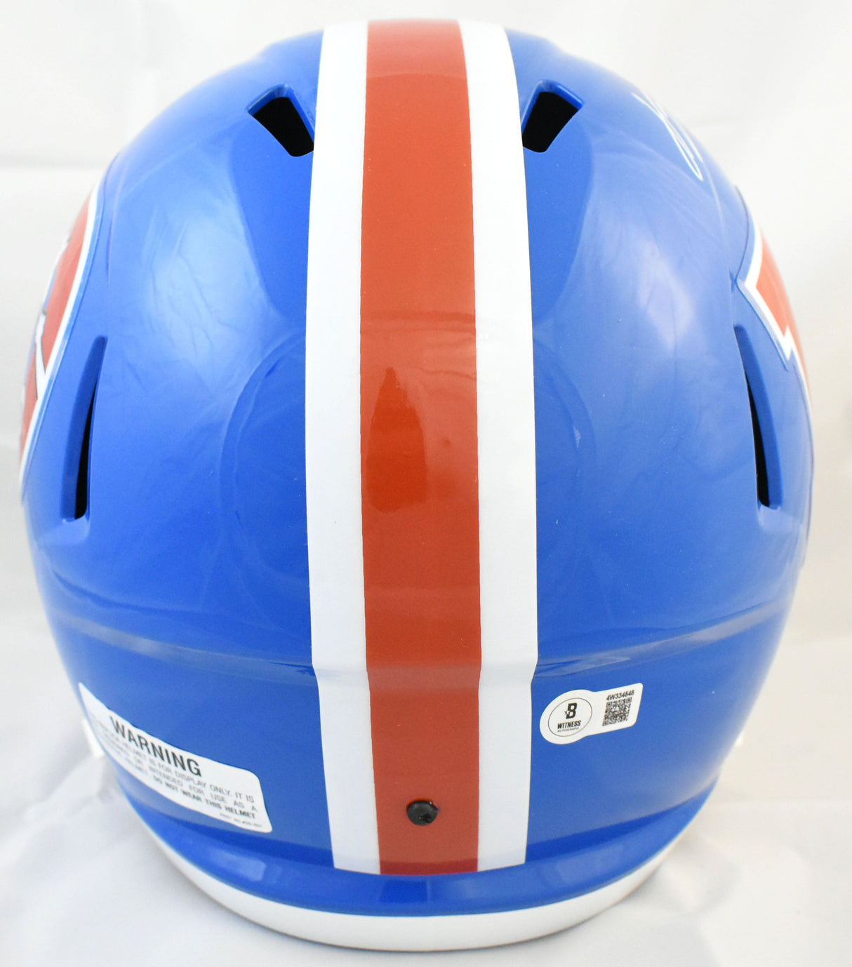 Jahdae Barron Autographed Denver Broncos F/S 75-96 Speed Helmet - Beckett W Holo