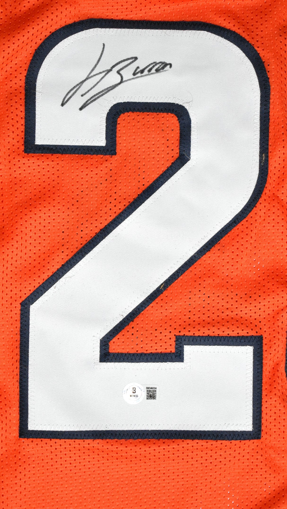 Jahdae Barron Autographed Orange Pro Style Jersey - Beckett W Hologram *Black