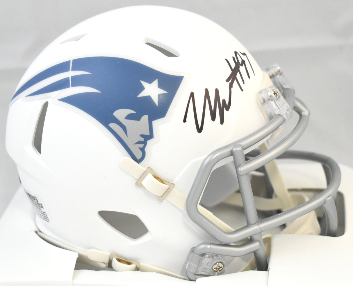 Milton Williams Autographed Patriots Rivalries Speed Mini Helmet- Beckett W Holo