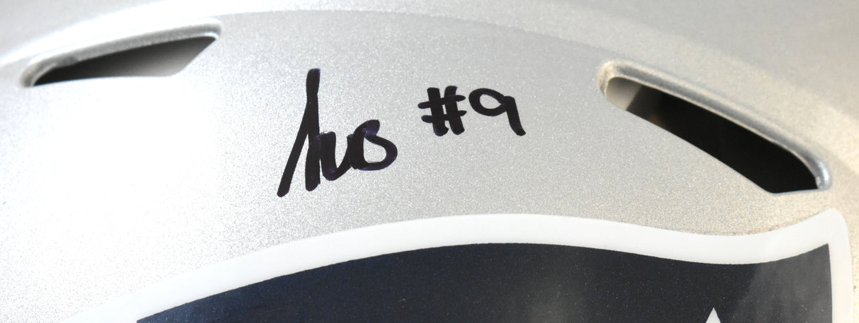 Kayshon Boutte Autographed Patriots F/S Speed Authentic Helmet - Beckett W Holo