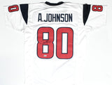 Andre Johnson Autographed White Pro Style Jersey - Beckett W Hologram *Black